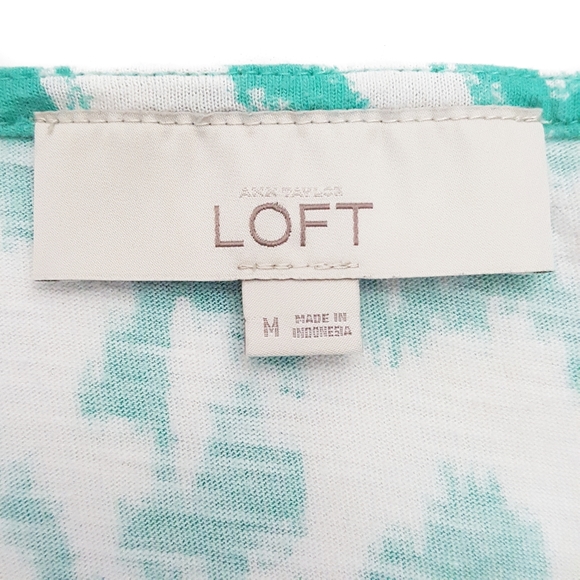 ANN TAYLOR LOFT Cotton Modal Ruffle Print Dress - Picture 5 of 6